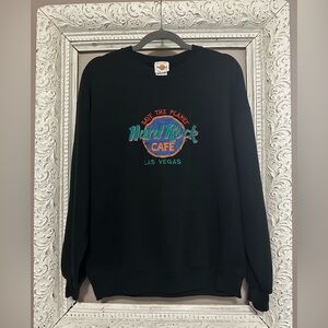 Vintage Hard Rock Cafe Black crewneck sweater. Size L. ❣️